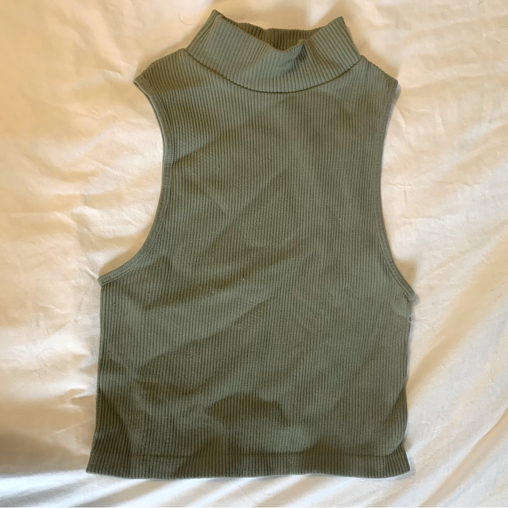 Zara contour collection mock neck tank top